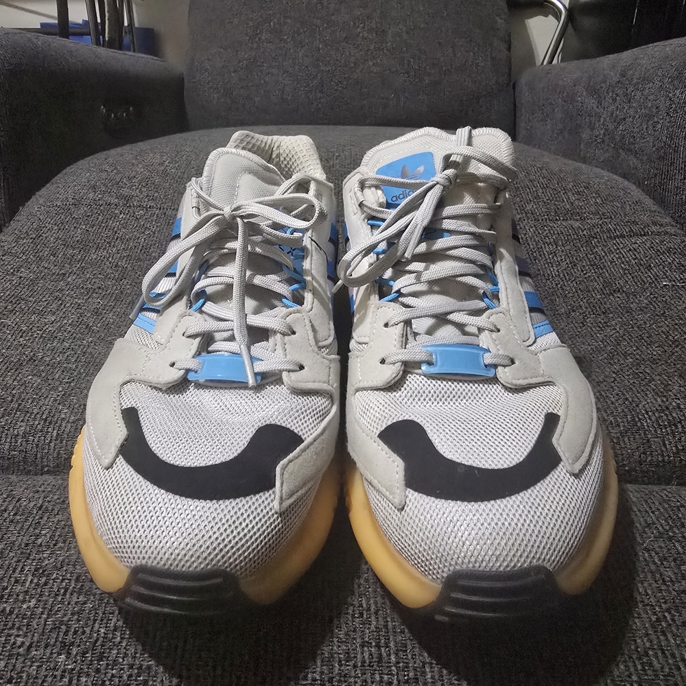 Adidas Gray and Blue Sneakers